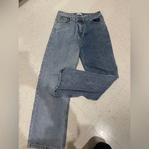 Two Tones asymmetrical Jeans